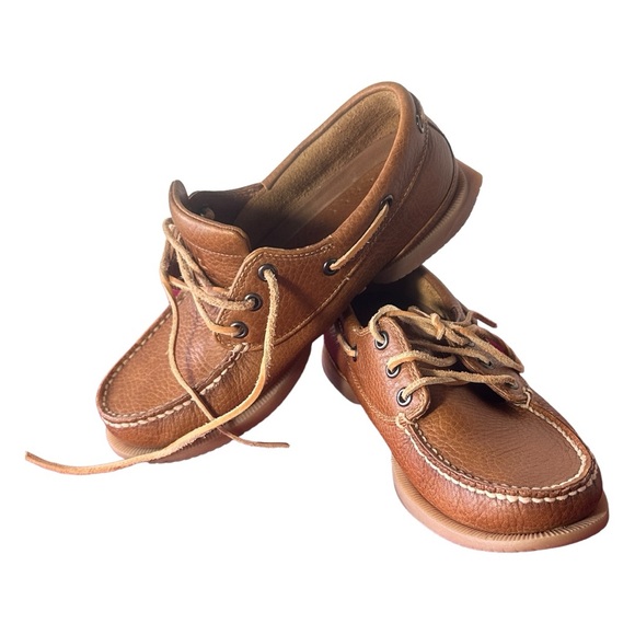 MEN’S HELLY HANSEN LEATHER BOAT SHOES (SZ 6.5) (EUC) - Picture 14 of 14